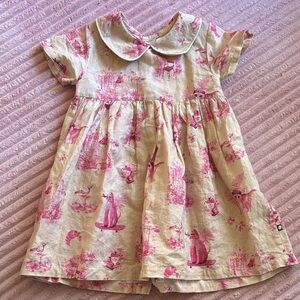 Adorable Pink and Cream Dress